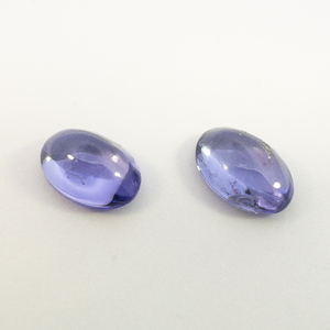 2 TANZANITE - 1.13 tw.ct. Oval cabochon cut