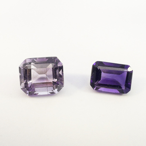 AMETHYST - 1.57 & .87ct. Emerald cut
