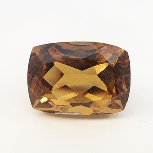 REDDISH ORANGE CITRINE - 25.72ct. Rectangular cushion cut