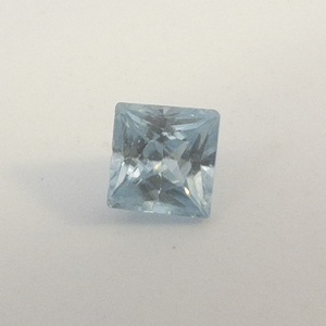 BLUE ZIRCON - 0.66ct. Square step cut