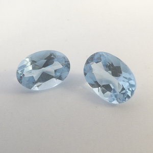 Pair of SWISS BLUE TOPAZ - 1.95ct. Oval brilliant cut