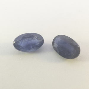 Pair of SAPPHIRE - 0.48 cttw. Oval brilliant cut