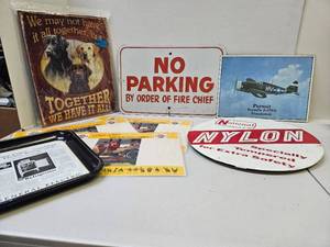 lot 38 image: Lot of Vintage Signs