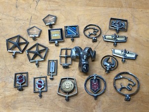 lot 219 image: Collection of Vintage Automobile Hood Ornaments