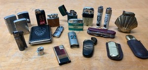 lot 220 image: Collection of Vintage Cigarette Lighters etc