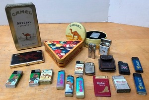 lot 221 image: Collection of Vintage CAMEL Lighters etc