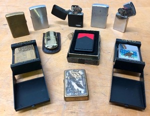 lot 225 image: Estate Lot of Vintage etc ZIPPO & Other Lighters