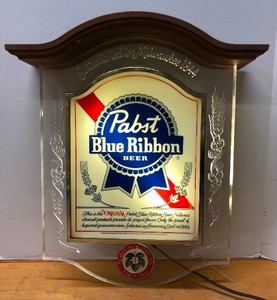 lot 227 image: Great Condition Working Vintage PABST Blue Ribbon PBR Beer Sign