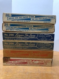 lot 244 image: Large Group of 6 NOS Vintage Metal Slide Cases