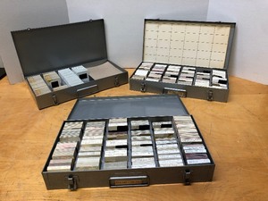 lot 245 image: 3 Vintage Metal Slide Cases FULL of Vintage Slides