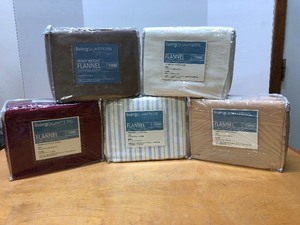 lot 247 image: 5 Different Brand New Twin Size Flannel Bed Sheet Sets