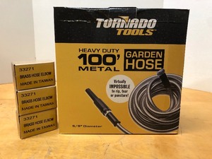 lot 254 image: Brand New TORNADO TOOLS 100 Metal Garden Hose