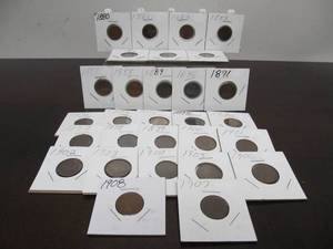 lot 110 image: Complete Run of US Indian Head Pennies 1880-1908
