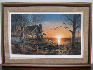 lot 122 image: Terry Redlin Framed Signed Numbered Artist Proof Print - Comforts of Home