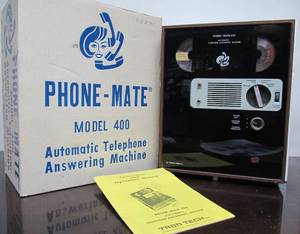 lot 129 image: Very Cool Retro Vintage PHONE-MATE 400 Automatic Answering Machine - Unused