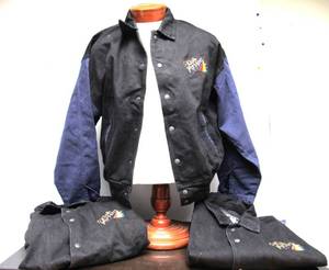 lot 131 image: 3 Unused Retro 90s CLUB MYSTIC Denim Casino Jackets