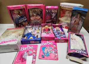 lot 164 image: Large Group of BARBIE Dolls wOriginal Boxes