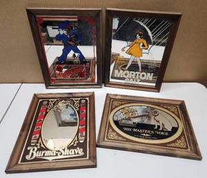 lot 165 image: Lot of 4 Vintage 1970s era Advertising Mirrors