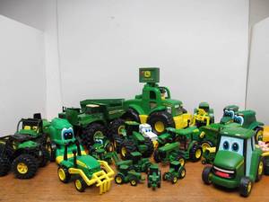 lot 10 image: LARGE Lot of JOHN DEERE Tractor Toys