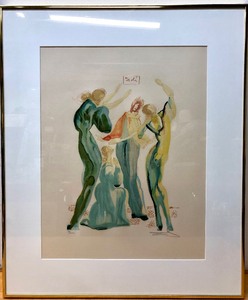 lot 2 image: Authentic SALVADOR DALI Signed Numbered Lithograph - La Danse