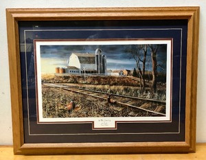 lot 276 image: Professionally Framed Print by Jim Hansel - At The Crossing