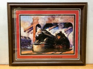 lot 278 image: Large Vintage Framed Grif Teller PENNSYLVANIA RAILROAD Print