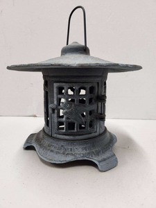 lot 294 image: Hanging Pierced Cast Iron Lantern