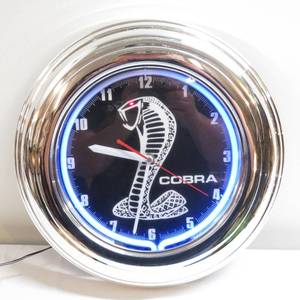 lot 14 image: Ford Cobra Blue Neon Wall Clock