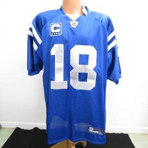 lot 87 image: Indiana Colts Payton Manning Jersey #18 NWT Reebok Size 54