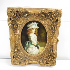 lot 99 image: Vintage Pamona Oil Painting in Ornate Gold Gilt Frame
