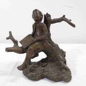 lot 105 image: Dreamer by Ron Chapel Solid Bronze 1977