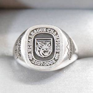 lot 112 image: 925 Silver WCHA League Champions 2007-2007 Ring