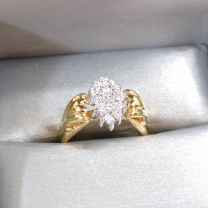 lot 116 image: 925 Cubic Zirconia Gold Tone Ring