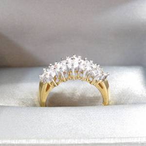 lot 124 image: 925 Cubic Zirconia Gold Tone Ring