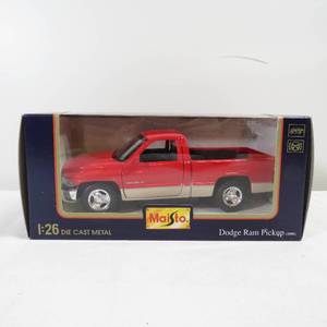 lot 157 image: Maisto 126 Diecast Dodge Ram Pickup Red 1995