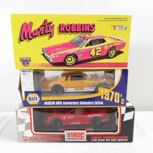 lot 161 image: Grouping of 3 Nascar Diecast Cars Racing Champions Action Marty Robbins Limited