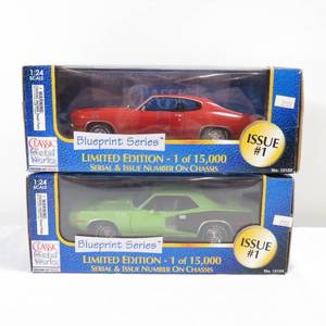 lot 163 image: Grouping of 2 Classic Metal Works 124 Diecast Cars Cuda Chevelle SS454