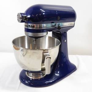lot 178 image: Cobalt Blue Kitchen Aid Mixer includes Bowl and Attachments