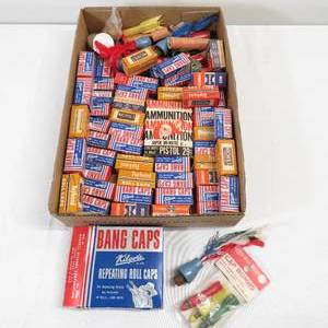 lot 193 image: HUGE Lot of Cap Gun Roll Caps Kilgore, Nichols, Tophand