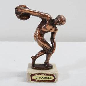 lot 219 image: Hellenic Art Discobole Copper Man Figure