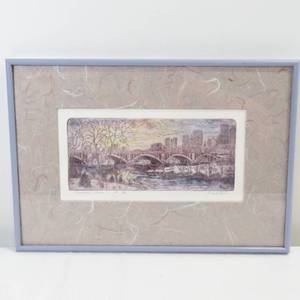 lot 232 image: Minneapolis Skyline Etching AP 525 - Michael Bond