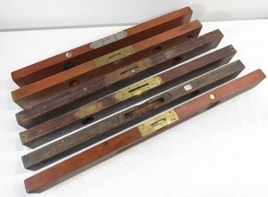 lot 236 image: Lot of 6 Vintage Stanley Wood Levels 25 - 30 Long