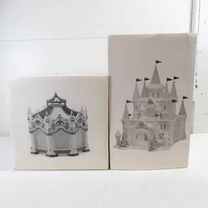 lot 251 image: Department 56 Snow Village Snow Carnival Ice Palace, Carnival Carousel