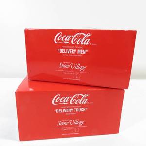 lot 258 image: Department 56 Coca Cola Delivery Men and Delivery Truck