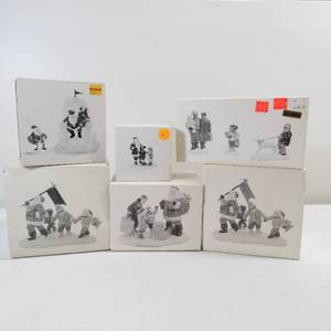 lot 264 image: Department 56 Lot of Santa and Children Figures Lot of 6 Sets