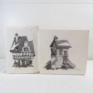 lot 265 image: Department 56 Dickens Melancholy Tavern and the Maltings