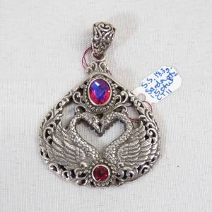 lot 285 image: Beautiful Sarda 925 Pendent 18.3g (1.5 CTW) Swans 2