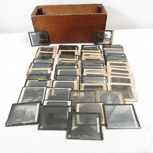lot 291 image: Large Grouping of Antique Glass Negative Photos Earthquakes Volcanos & So Much More