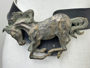 lot 24 image: Vintage Large Laloon Horse Belt Buckle