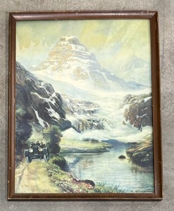 lot 37 image: Vintage Framed Where Brooks Send Up a Cheerful Tune Print by R. Atkinson Fox